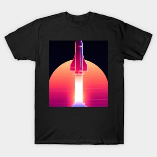 Cyber rocket taking off T-Shirt